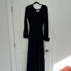 Meghan LA Elegant Black Long Sleeve Dress